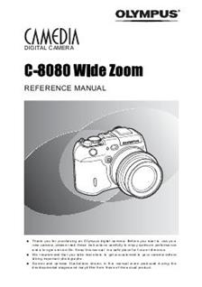 Olympus C 8080 Wide Zoom manual. Camera Instructions.